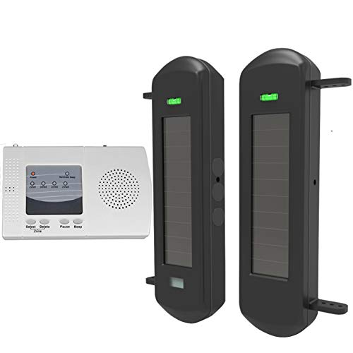 Kabelloses Solar-Alarmsystem – 800 Meter Übertragungsreichweite – 100 Meter Breite Sensor – 1 Empfänger und 1 Detektor von HTZSAFE