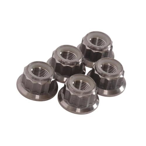 6PCS Titanium Heckradrocket -Radmuttern kompatibel mit 1199 1199s 1299 1299S V4 V4S V2 STRASIGHAUT V4 Motorrad(Silver) von HToQaCx