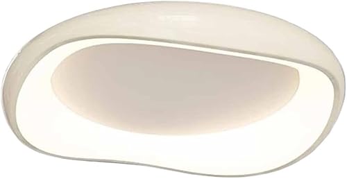 HTsilphelene LED-Deckenleuchte, einfache runde Deckenleuchten, minimalistische energiesparende Deckenleuchte für Wohnzimmer, Schlafzimmer, Küche (Milk White,42cm) von HTsilphelene