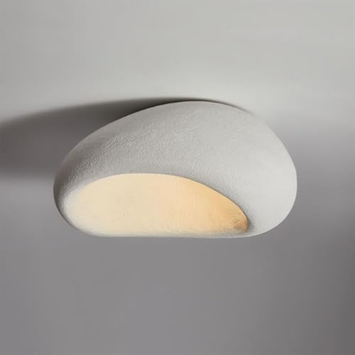 HTsilphelene Moderne Deckenlampe Wabi-Sabi, E27 Weißer Shell Kronleuchter Wabi-Sabi Deckenlampe, Lampenschirm Pendelleuchte Für Schlafzimmer Wohnzimmer Kücheninsel (A,40CM) von HTsilphelene