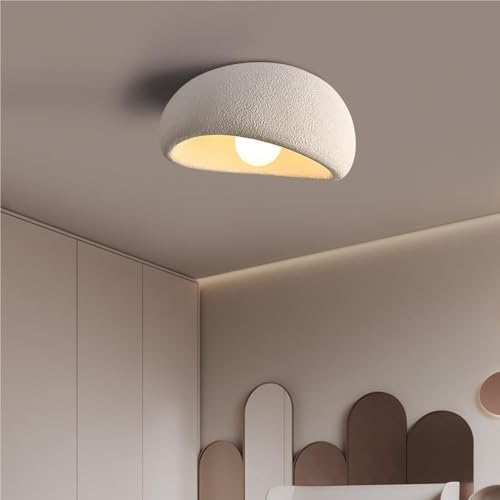 HTsilphelene Moderne Deckenlampe Wabi-Sabi, E27 Weißer Shell Kronleuchter Wabi-Sabi Deckenlampe, Lampenschirm Pendelleuchte Für Schlafzimmer Wohnzimmer Kücheninsel (B,40CM) von HTsilphelene