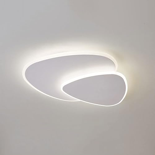 HTsilphelene Moderne Deckenleuchte, Dimmbare 3000K-6500K Deckenlampe Schlafzimmer, Minimalistische Kreativitätsform Lampe Deckenlampe für Wohnzimmer Schlafzimmer Küche Flur (C 50CM) von HTsilphelene