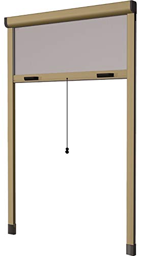 HU-firma Moskitonetze Aluminium Vertikal, Bronziert, 120 x 170 cm von HU-firma