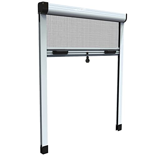 HU-firma Moskitonetze aus Aluminium, vertikal, weiß, 80 x 170 cm von HU-firma