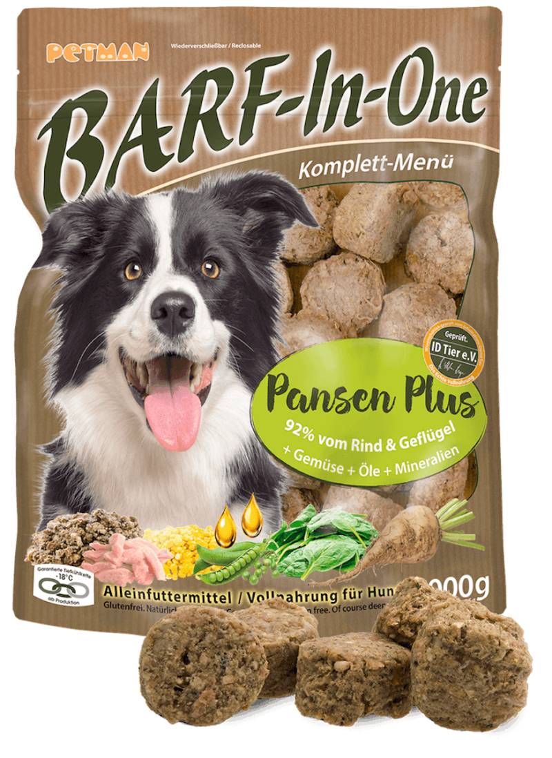 Petman Barf-in-one PANSEN PLUS 1 x 1000g von PETMAN
