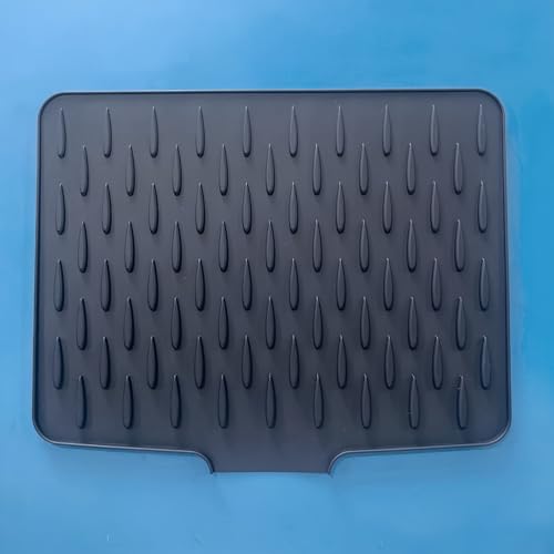 Abtropfmatte aus Silikon, Schwarz Abtropfmatte aus Silikon für Geschirr, Dish Drainagematte von HUA JET