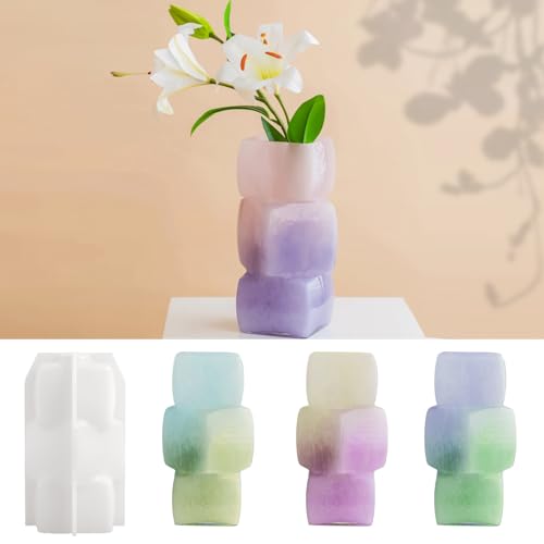 HUA JET Silikonformen Vasenherstellung DIY Gießformen für Blumenvasen - Resin Deko Formen Handgefertigt für Vasen von HUA JET