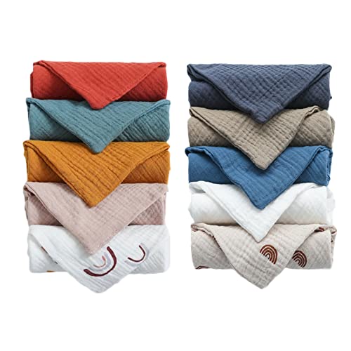 10 Stcs Baby Square Handtücher Säuglinge Waschen Handtuchtuch Taschentuch Füttern Labbe von HUAANYA
