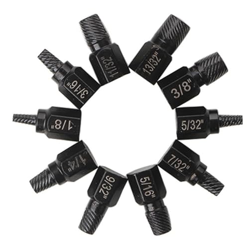 Bolzenextraktionssatz 10pcs Stripping Bolt Extractor Set Impakts Aufprallmutter Entfernen Entfernen Werkzeug Easy Out Entfernen Sie Verrostete Beschädigte Schraube Bolzenextraktionssatz 10pcs Stripping Bolt Extractor Set Impakts Aufprallmutter Entfernen Entfernen Werkzeug Easy Out Entfernen Sie Verrostete Beschädigte Schraube von HUAANYA