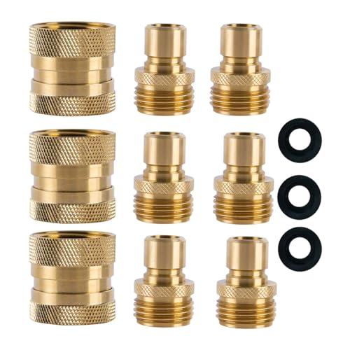 Gartenschlauch Schnelle Anschlüsse Feste Messing 3/4 Zoll GHT Fadenanschlussanschlüsse Eive Water Schlauch Männliche Weibliche Adapter von HUAANYA
