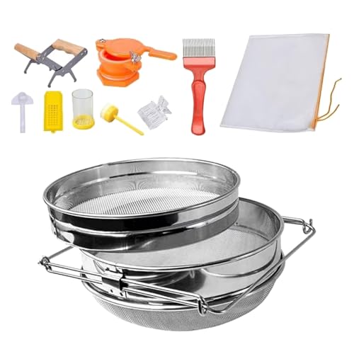 HUAANYA Imkere Werkzeug Set Doppel Sieb Honig Ernte Kits Für Imker Die Gabel Honig Gate Und Filtertasche Entkassen von HUAANYA