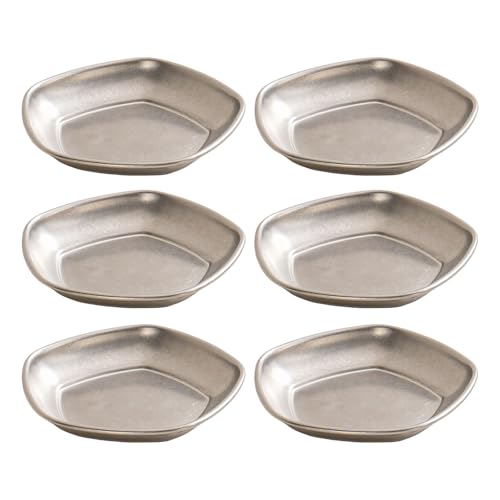 Set Von 6 Einzigartigen Edelstahl Miniaturschalen Vorspeisenplatten Für Saucen Und Gewürze Mit Einfacher Reinigung von HUAANYA