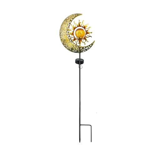 HUAANYA Solarbeleuchtung Gemahlenen Stopfen Lichterleuchte Licht IP65 Mond Und Sternform Solar Stake Light Iron Textur Für Garten HUAANYA Solarbeleuchtung Gemahlenen Stopfen Lichterleuchte Licht IP65 Mond Und Sternform Solar Stake Light Iron Textur Für Garten von HUAANYA