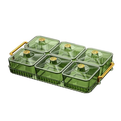 HUAANYA Tragbare Getrocknete Obstschale Abnehmbare Snacks Platten Getrockneter Obstschalen Nonslip Divided Snacks Obstschalen Süßigkeit Aufbewahrungsbox von HUAANYA