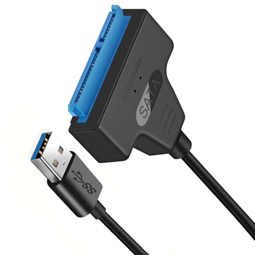 HUAANYA USB3.0 Adapter 6Gbit / S Schneller Datenzugriff Auf 2 5 Zoll Festplatten Tragbare Festplattenanschluss Mit UASP (schwarz) von HUAANYA