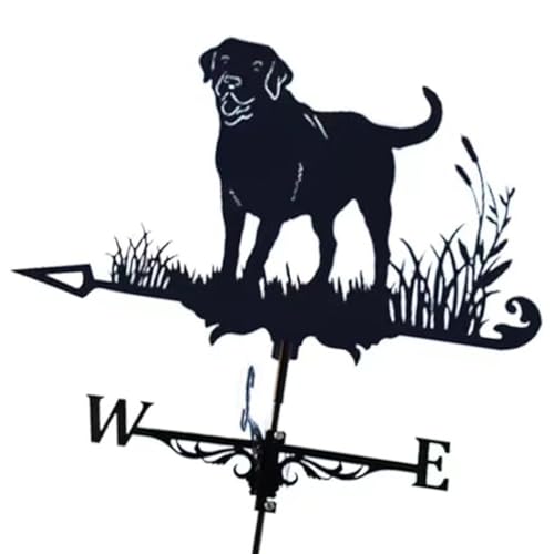 Labrador Formwetterschaufel Für Dachdekoration Dekorativ Garten Innenhof Weathervane Winds Richtung Tracking Werkzeug von HUAANYA