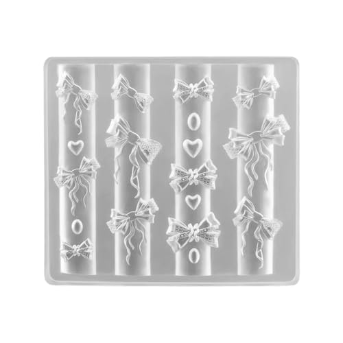 Nägel Kunstform Silikon 3D Vorlage Nägel Entwerfen Werkzeug Bowknot Thema Silikon Handgemachte Formen Für Maniküre Kreation von HUAANYA