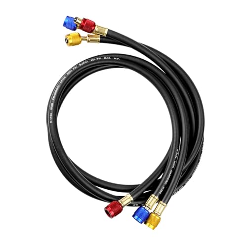 Professioneller HLK Ladeschlauch Set 3 Farbcodierte Schläuche Mit Ventilen Für Mehrere Kältemittel R1234YF R404A Professioneller HLK Ladeschlauch Set 3 Farbcodierte Schläuche Mit Ventilen Für Mehrere Kältemittel R1234YF R404A von HUAANYA