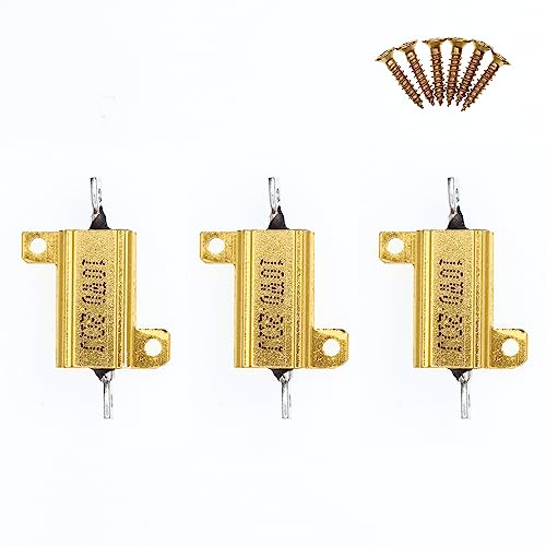 3 Stück 10W 0,2 Ohm Hochleistungs-Drahtwiderstand mit Aluminiumgehäuse und Schrauben von HUABAN