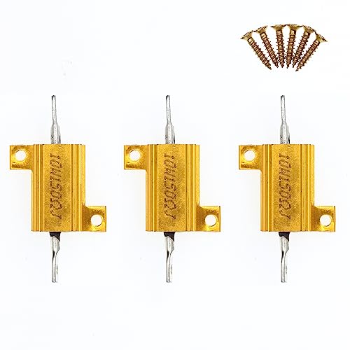 3 Stück 10W 150 Ohm Hochleistungs-Drahtwiderstand mit Aluminiumgehäuse und Schrauben von HUABAN