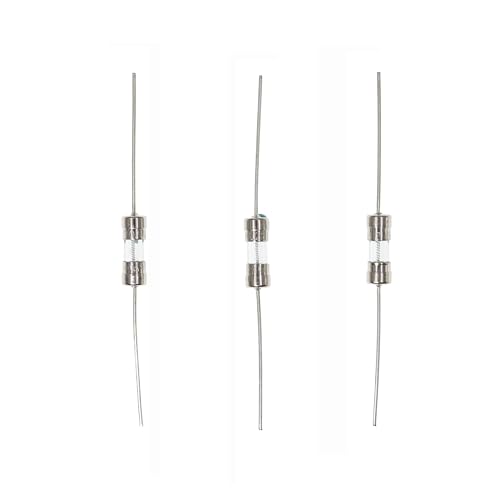 HUABAN 20 Stücke 0.5A 0.5 Amp 3.6 * 10mm 250V Glas-Sicherung träge mit Anschlussleitungen von HUABAN