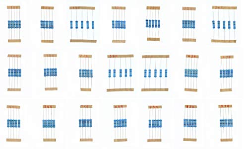 HUABAN 5 Stück * 21 Werte 2W 2 Watts 10 12 15 18 20 22 24 27 30 33 36 39 43 47 51 56 62 68 75 82 91 Ohm 1% Metallfilmwiderstand von HUABAN
