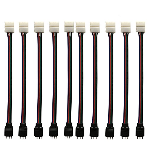 HUABLUE 10pcs RGB 5050 LED Schnellverbinder 4 polig Verbindungskabel Anschlusskabel LED Stripe Verbinder Adapter Eckverbinder für 10mm Breit RGB 5050 LED Streifen HUABLUE 10pcs RGB 5050 LED Schnellverbinder 4 polig Verbindungskabel Anschlusskabel LED Stripe Verbinder Adapter Eckverbinder für 10mm Breit RGB 5050 LED Streifen von HUABLUE