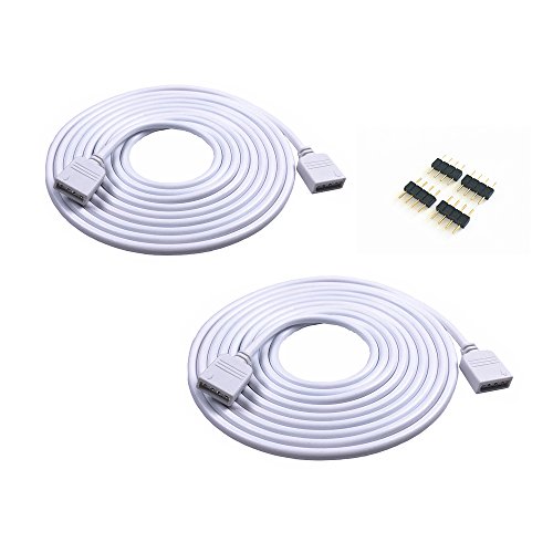 2pcs/pack 1m LED RGB-Strip 4 pin, LED Verlängerungskabel LED Streifen Verbinder Verlängerung Anschluss Verteiler Kabel für 4 polig RGB 5050 3528 2835 von HUABLUE
