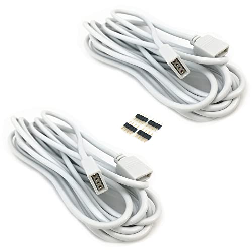 HUABLUE 2pcs/pack 5m LED RGB-Strip 4 pin, LED Verlängerungskabel LED Streifen Verbinder Verlängerung Anschluss Verteiler Kabel für 4 polig RGB 5050 3528 LED Streifen Licht von HUABLUE