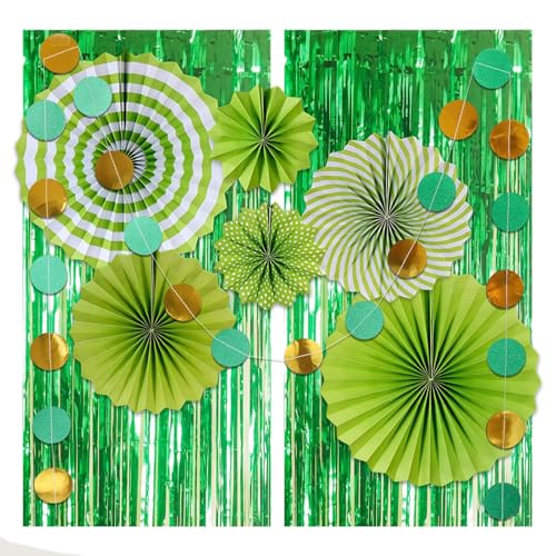 Grün Party Dekoration Papier Party Deko-Set Grün Pompons Girlande Papierfächer Blume für Feier, Hochzeit, Geburtstag,Frische Sommerparty Dekoration - Boho Deko Outdoor - Grüne Deko für Sommer Party Grün Party Dekoration Papier Party Deko-Set Grün Pompons Girlande Papierfächer Blume für Feier, Hochzeit, Geburtstag,Frische Sommerparty Dekoration - Boho Deko Outdoor - Grüne Deko für Sommer Party von HUAEDNWKYI
