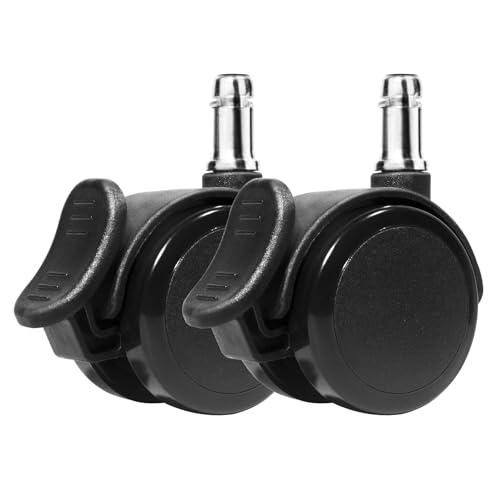 HUAERSICO Bürostuhl Rollen 11mmx22mm,Für Arbeitszimmer möbelrollen,Schreibtischstuhl rollen, Gummirollen bürostuhl,stuhlrollen,Gaming-Stuhlrollen usw,für alle Arten böden (2 Mit Bremse) HUAERSICO Bürostuhl Rollen 11mmx22mm,Für Arbeitszimmer möbelrollen,Schreibtischstuhl rollen, Gummirollen bürostuhl,stuhlrollen,Gaming-Stuhlrollen usw,für alle Arten böden (2 Mit Bremse) von HUAERSICO