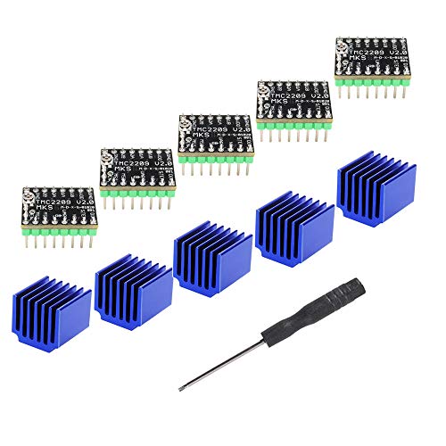 HUAFAST TMC2209 2209 V2.0 Schrittmotor-Treibermodul 2,5 A UART, ultra-leise, mit Kühlkörper-Schraubendreher, 5 Stück für 3D-Drucker-Controller-Boards RepRap Ramps1.4 SGen_L Gen_L Robin Ender 3 Pro HUAFAST TMC2209 2209 V2.0 Schrittmotor-Treibermodul 2,5 A UART, ultra-leise, mit Kühlkörper-Schraubendreher, 5 Stück für 3D-Drucker-Controller-Boards RepRap Ramps1.4 SGen_L Gen_L Robin Ender 3 Pro von HUAFAST