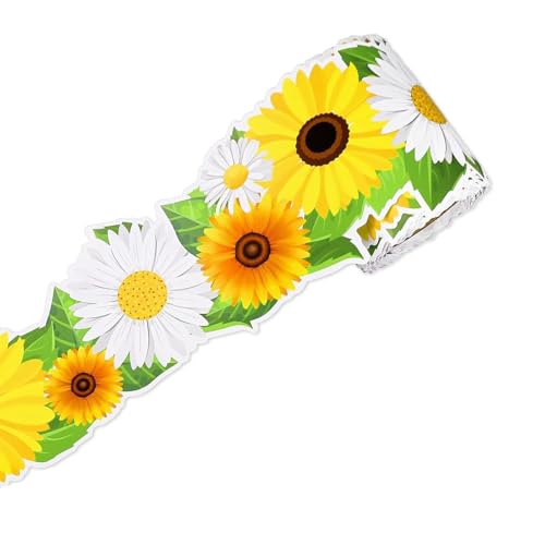 10 m Sonnenblumen-Bordüre, Pinnwand-Bordüre, dekorativer Aufkleber, Pinnwand-Bordüre, Bordüre für Klassenzimmer-Dekorationen 10 m Sonnenblumen-Bordüre, Pinnwand-Bordüre, dekorativer Aufkleber, Pinnwand-Bordüre, Bordüre für Klassenzimmer-Dekorationen von HUAJINGKEJI