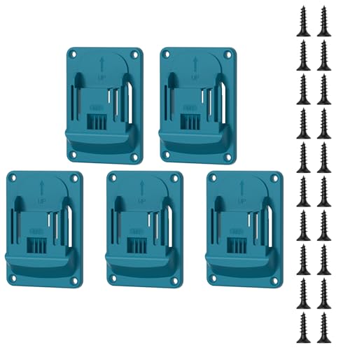 Bohrerhalter zur Wandmontage, 5 Stück, für 18 V schnurloses Werkzeug, praktische ABS-Halterungen mit sicherer Aufbewahrung, platzsparendes Design, schnelle Installation, Werkzeug-Wandhalterungen Bohrerhalter zur Wandmontage, 5 Stück, für 18 V schnurloses Werkzeug, praktische ABS-Halterungen mit sicherer Aufbewahrung, platzsparendes Design, schnelle Installation, Werkzeug-Wandhalterungen von HUAJINGKEJI