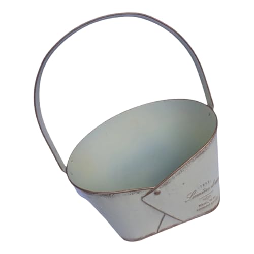 HUAJINGKEJI 1.Nautical-Themed Iron Planter With Rust-Resistant Finish & Ergonomic Handle Outdoor Boat Shaped Vase For Patio Deck Decor Balconies Gardening Container von HUAJINGKEJI