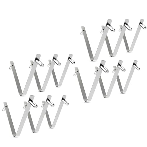 HUAJINGKEJI 12 Stück Edelstahl Pool Skimmer Clips V Form Rostbeständig Geeignet für Schwimmbad von HUAJINGKEJI