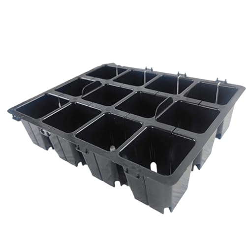 HUAJINGKEJI Garten-Setzling-Starter-Tablett, Anzuchtbehälter, mehrfarbiges Fächer-Design für Pflanzenentwicklung, Großpackung für Sämlinge von HUAJINGKEJI