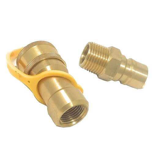 HUAJINGKEJI Messing Schnellverbindung/Trennverschraubungen Propanadapter geeignet für Natur- und Propan HUAJINGKEJI Messing Schnellverbindung/Trennverschraubungen Propanadapter geeignet für Natur- und Propan von HUAJINGKEJI