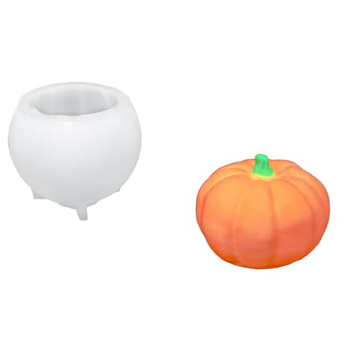 Halloween-Silikonform mit Totenkopf-/Kürbisform für Lebensmittelqualität, flexibel, wiederverwendbar, Backzubehör, Dekorationswerkzeug, Halloween-Bastelform Halloween-Silikonform mit Totenkopf-/Kürbisform für Lebensmittelqualität, flexibel, wiederverwendbar, Backzubehör, Dekorationswerkzeug, Halloween-Bastelform von HUAJINGKEJI