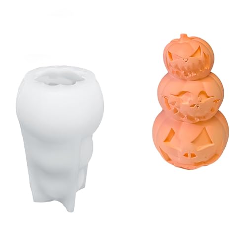 Halloween-Silikonform mit Totenkopf-/Kürbisform für Lebensmittelqualität, flexibel, wiederverwendbar, Backzubehör, Dekorationswerkzeug, Halloween-Bastelform Halloween-Silikonform mit Totenkopf-/Kürbisform für Lebensmittelqualität, flexibel, wiederverwendbar, Backzubehör, Dekorationswerkzeug, Halloween-Bastelform von HUAJINGKEJI