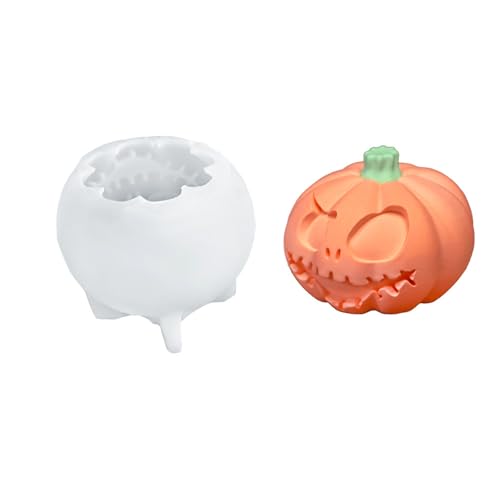 Halloween-Silikonform mit Totenkopf-/Kürbisform für Lebensmittelqualität, flexibel, wiederverwendbar, Backzubehör, Dekorationswerkzeug, Halloween-Bastelform Halloween-Silikonform mit Totenkopf-/Kürbisform für Lebensmittelqualität, flexibel, wiederverwendbar, Backzubehör, Dekorationswerkzeug, Halloween-Bastelform von HUAJINGKEJI