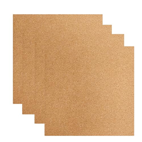 Korkplatte, quadratisch, 300 x 300 mm, 4 Stück von HUAJINGKEJI