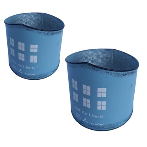 Outdoor Metall Blumentöpfe 2er Set Rost Eisen Behälter für Balkon Anzucht Antik Design mit Schutzbeschichtung Antik Metall Garten Übertopf Outdoor Metall Blumentöpfe 2er Set Rost Eisen Behälter für Balkon Anzucht Antik Design mit Schutzbeschichtung Antik Metall Garten Übertopf von HUAJINGKEJI