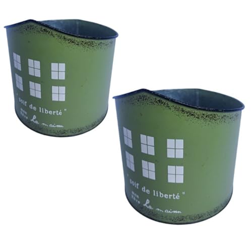 Outdoor Metall Blumentöpfe 2er Set Rost Eisen Behälter für Balkon Anzucht Antik Design mit Schutzbeschichtung Antik Metall Garten Übertopf Outdoor Metall Blumentöpfe 2er Set Rost Eisen Behälter für Balkon Anzucht Antik Design mit Schutzbeschichtung Antik Metall Garten Übertopf von HUAJINGKEJI