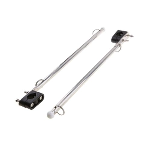 Watercraft Flaggenstab Hardware-Set, Metallschnur, schwarze Nylonschiene für Boote, Schiffe, rostfrei, einfache Montage, Montageset, widerstandsfähiger Yacht-Fahnenmast von HUAJINGKEJI
