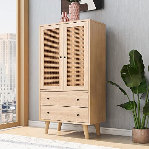 HUAKEHOM Esszimmer Wohnzimmer Sideboard Kommode Stehschrank Aufbewahrung Sideboard TV-Tisch mit Türen und Schubladen Sideboard mit großem Stauraum Breite 60 cm von HUAKEHOM