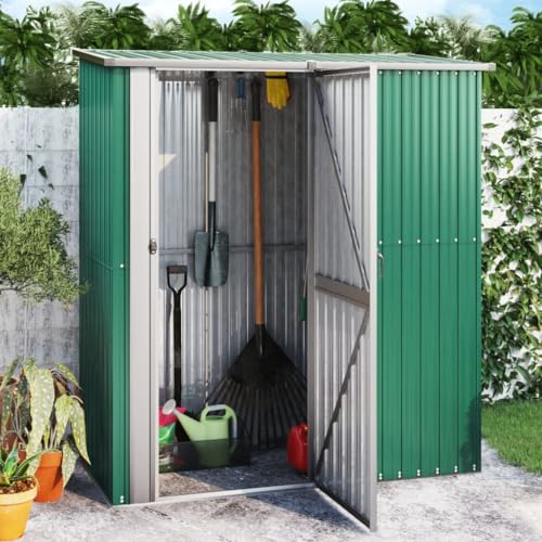 HUAKEHOM Geräteschuppen Gerätehaus Gartenhaus Garten Werkzeug Schuppen Lagerschuppen Geräteschrank Grün 180,5x97x209,5 cm Verzinkter Stahl HUAKEHOM Geräteschuppen Gerätehaus Gartenhaus Garten Werkzeug Schuppen Lagerschuppen Geräteschrank Grün 180,5x97x209,5 cm Verzinkter Stahl von HUAKEHOM