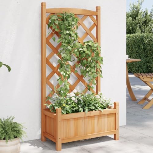 HUAKEHOM Pflanzkübel mit Spalier Pflanzgefäß mit viel Platz Pflanzenkasten für Garten Terrasse Blumenkasten Pflanztopf Braun Massivholz Tanne Holz 55 x 29.5 x 110 cm HUAKEHOM Pflanzkübel mit Spalier Pflanzgefäß mit viel Platz Pflanzenkasten für Garten Terrasse Blumenkasten Pflanztopf Braun Massivholz Tanne Holz 55 x 29.5 x 110 cm von HUAKEHOM