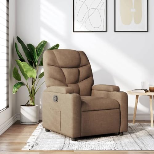 HUAKEHOM Relaxsessel Sessel mit Liegefunktion Fernsehsessel Verstellbare Rückenlehne Liegesessel Ruhesessel Polstersessel Braun Stoff HUAKEHOM Relaxsessel Sessel mit Liegefunktion Fernsehsessel Verstellbare Rückenlehne Liegesessel Ruhesessel Polstersessel Braun Stoff von HUAKEHOM