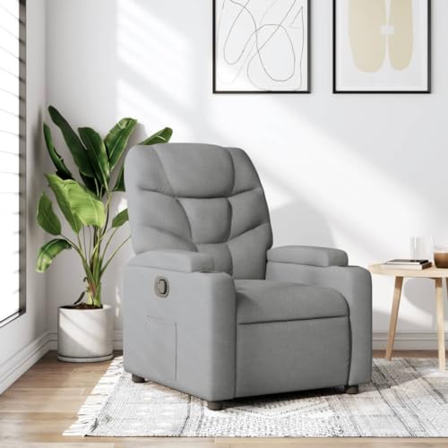 HUAKEHOM Relaxsessel Sessel mit Liegefunktion Fernsehsessel Verstellbare Rückenlehne Liegesessel Ruhesessel Polstersessel Hellgrau Stoff HUAKEHOM Relaxsessel Sessel mit Liegefunktion Fernsehsessel Verstellbare Rückenlehne Liegesessel Ruhesessel Polstersessel Hellgrau Stoff von HUAKEHOM